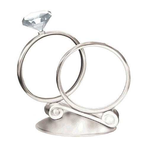 Elegant electroplated wedding ring with gems wedding ca…