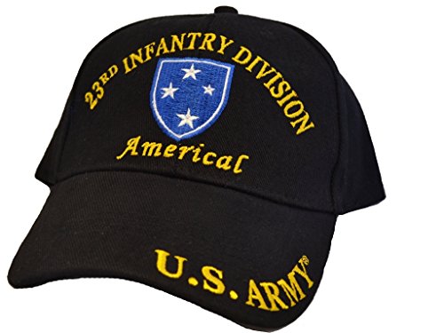 Eagle Emblems Men's 23rd Americal Division Embroidered Ball Cap Adjustable Black