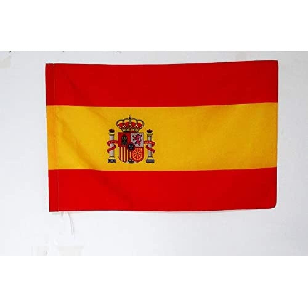 AZ FLAG - Racing Spain national Flag - 2x3 Ft - Spanish race Banner with Sleeve - 100% Polyester - Fade Resistant - Vivid Colors - 2' x 3' Feet - 90x60 Cm