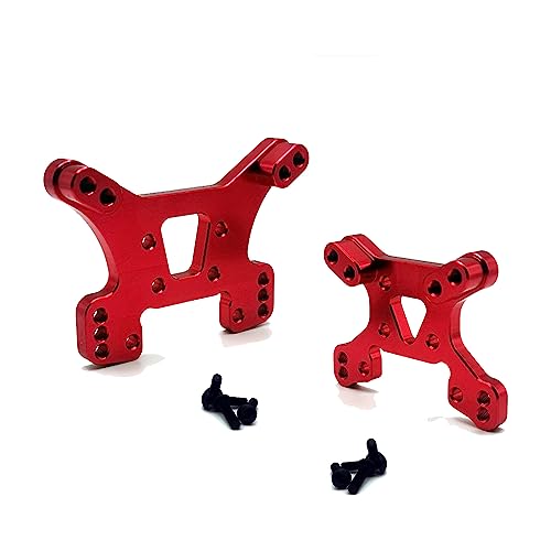 AMORIL 1:14 Scale RC Truck Front/Rear Shock Tower (Including Allen Screws Needed for Assembly) - Aluminum Alloy - Red