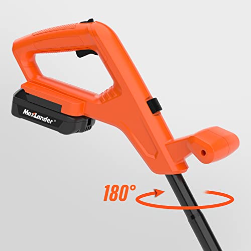MAXLANDER Cordless Weed Wacker 10 inch with 2 PCS 20V 2.0Ah Batteries