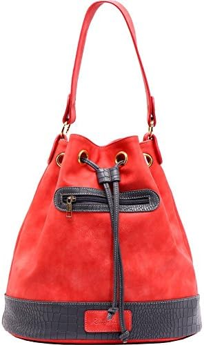 ZMSnow Large Drawstring PU Leather Crossbody Handbag Purse Bag for Girls Women