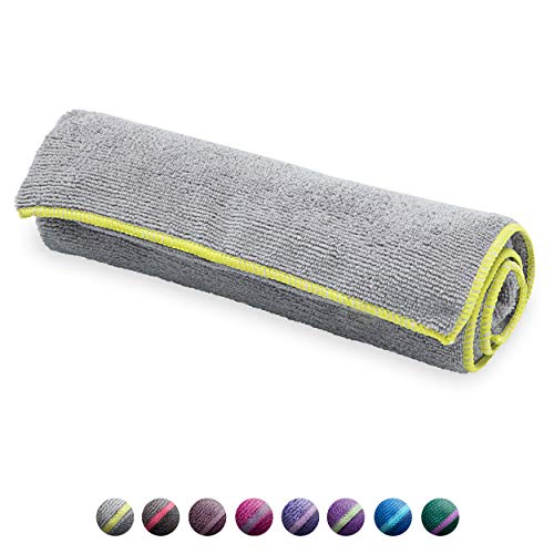 Gaiam Yoga Hand Towel, Granite Storm/Citron