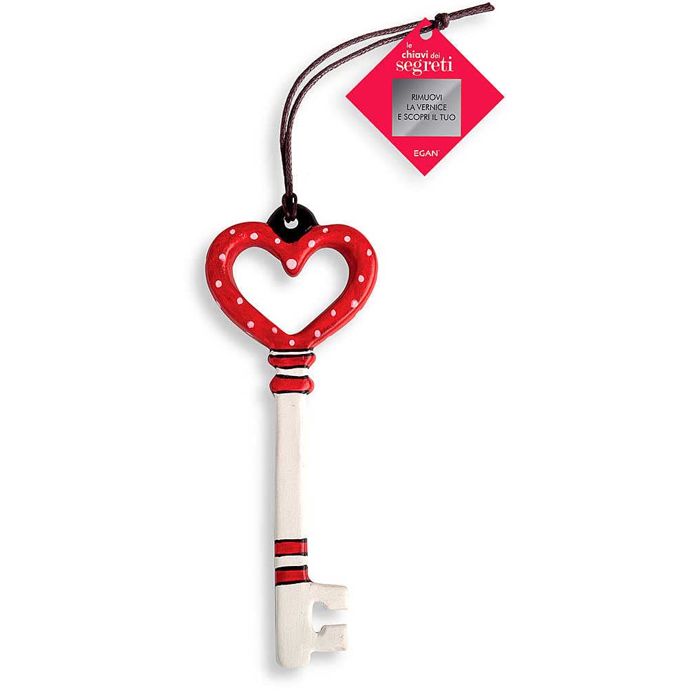 Egan Key Ceramic, White and Red, Unique