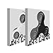 [2 Pack] Qoosea Fidget Hand Spinner Stress Reducer EDC ADHD Toy Metal Bearings Bricks Relief Hands Toy High Speed Decompression Focus Triangle Plastic Gift for Children Adults - White+Black