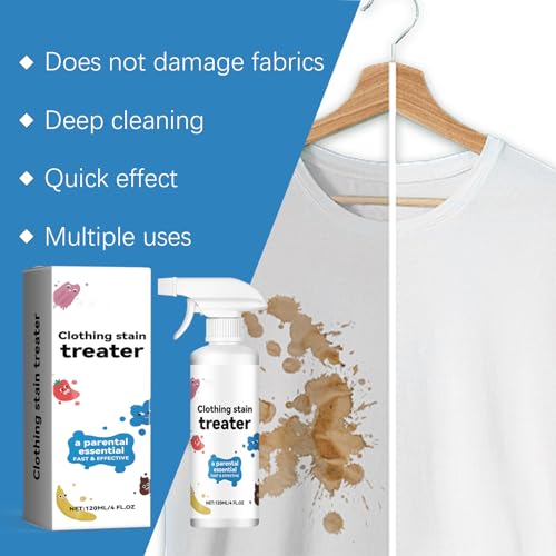 Uniiking® Stain Remover for Clothes Laundry, Spot Remover, Penetrates, Lifts 100+ Types of Everyday Stains - Prewash Spray 22oz