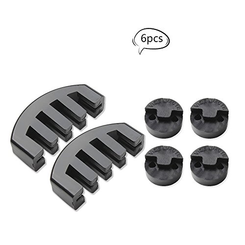Teenitor Violin Mute, Rubber Violin Practice Mute Combo, 2 Pieces Claw Style & 4 Pieces Round Tourte Style Mute for Violin