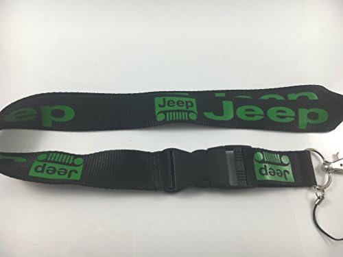 Jeep Lanyard Keychain Holder (Black/Green)