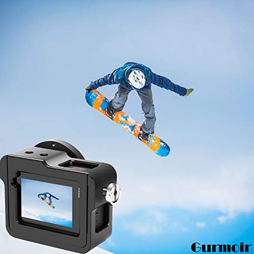 Gurmoir Protective Aluminum Alloy Skeleton Housing Case for Gopro Hero 5/Gopro Hero (2018) Action Camera, Metal Frame Protective Cage with Rear Door and 52mm UV Filter - Thumbnail 6