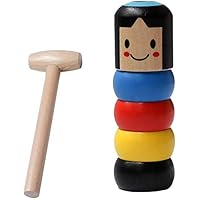 Wemaker Unbreakable Wooden Man Magic Tricks Funny Toy New Immortal Daruma Halloween Magic Tricks Funny Toy Stage Magic Props 2019 Halloween for Kids Boys Girls