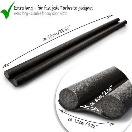 Door Draft Stopper–Door Draft Blocker, Under Door Seal Guard for Noise, Cold Air, Dust & Insects–Weatherproof Soundproof Door Sweep for Home, Office & Garage–Easy Install, Adjustable & Durable (37")