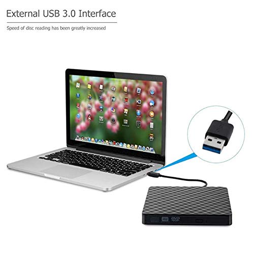 BAUBEY External DVD Drive,USB 3.0 Slim Portable High Speed Data Transfer Writer Recorder CD DVD +/-RW Drive Burner for Windows 10/8/7 Laptop Computer Mac MacBook Pro Air iMac HP Dell Asus Acer Lenovo - Thumbnail 6