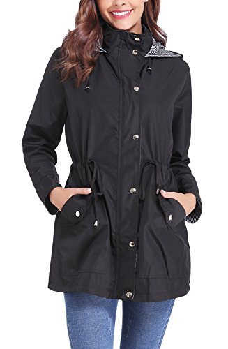 S Waterproof Lightweight Rain Jacket Active Outdoor Hooded T