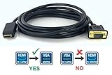 10FT Active HDMI to VGA Cable Converter, connecting your new PC/Notebook with HDMI female output to a VGA monitor or projector (10FT)