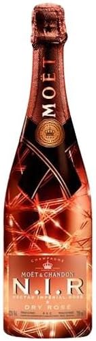 Moet Chandon N I R Nectar Imperial Rose Dry Champagne 75cl Light Up Bottle Amazon De Bier Wein Spirituosen
