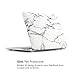 ZINMARK 13 Inch Laptop Case Cover Compatible with MacBook Air 13.3 Inch A1369 / A1466, Plastic Folio Hard Cover Case - White Marble