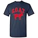 UGP Campus Apparel Goat Greatest of All Time New England Football T Shirt - X-Large - Navy