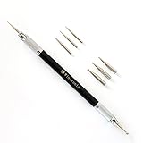 Winstonia Nail Art Metal Dotting Tool w/ 8 Size Changeable Tips Perfect Polka Dot, Painting, Blending Kit