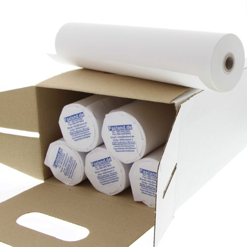 6 Fax Paper Rolls 210 x 15 x 12 cm Thermal Paper Faxland Fax Rolls 210 mm 15 m 12 mm Core