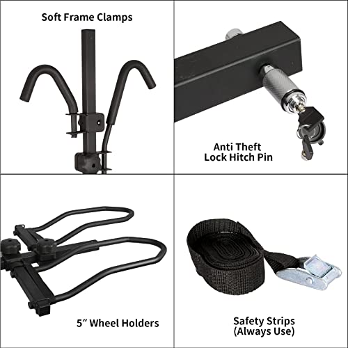 WEIZE Hitch Bike Rack, Wobble Free Smart Tilting Bicycle Car Racks for