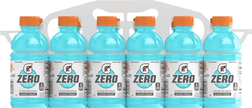 GATORADE THIRST QUENCHER ZERO SUGAR SPORTS DRINK, GLACIER FREEZE, 12OZ BOTTLE