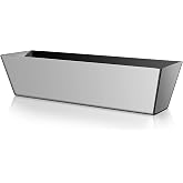 DEKEones Drywall Pan Mud, 12&rdquo; Stainless Steel Watertight Reinforced Mud Pan, Tapered Sides, Drywall Tool Tray Bucket