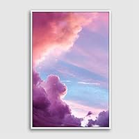 Framed Canvas Wall Art Clouds and Colors Canvas Prints Home Artwork Decoration for Living Room,Bedroom - 16x24 inches