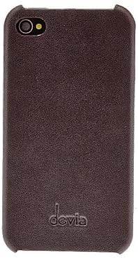 DEVIA Solid Color Litchi Pattern Genuine Leather Hard Case for iPhone 4/4S (Optional Colors) ( Color : Pink )