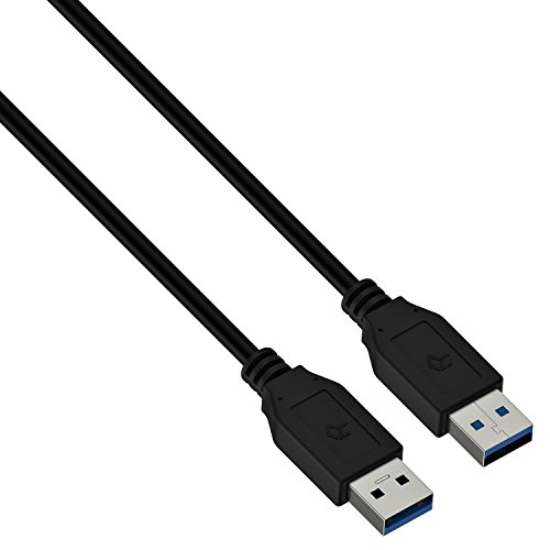 USB Cable, Rankie 2-Pack 6 Feet USB 3.0 Type A Cable (Black) - R1360