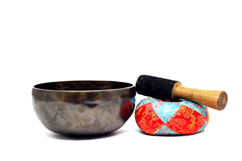 7.5" Flower of life Old Tibetan Singing Bowl, Meditation bowls,Hand beaten singing bowl, Handmade bowl from Nepal,Singing bowls.
