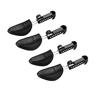 Happyupcity 2 Pairs Professional Adjustable Black Women Size Shoes Stretcher Practical Portable Keep Shape Shoe Trees Support Shape Plastic Boot Holder Shaper with Tension Metal Spring