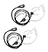 XFox 2Pack FBI Style 2Pin Covert Acoustic Tube Earpiece PTT Headset Compatible with Motorola 2 Ways Radio GP88S GP300 GP68 GP2000 GP88 GP3188 CP040 CP1200 A8 A6 A10 A12 etc
