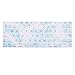 Case Star Feather Series Silicone Keyboard Cover Skin Only for MacBook 12 Inch Retina Display A1534 (Aqua Feather/White Color)