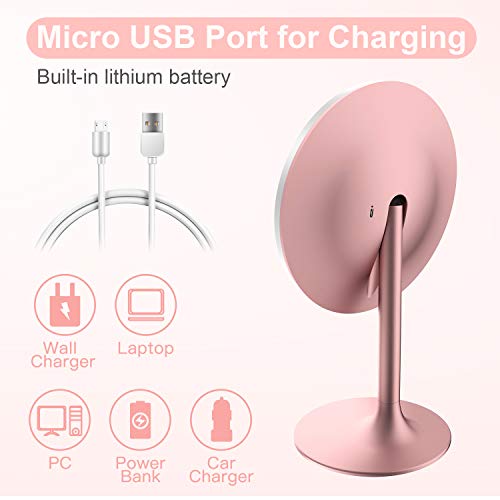 image for BABYLTRL Makeup Mirror Vanity Mirror with Lights, 1X/5X Magnification,