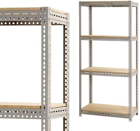 Amazon Co Jp スチールラックのキタジマ ボード棚 幅90 奥行75 高さ210cm 4段 グレー 350kg 段 ホーム キッチン