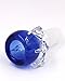 MFHX Handcrafted Glass items, replace bowl, male adapter, 14mm / 18mm (18mm, Blue)