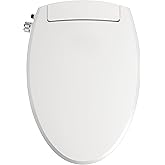 Clirass Bidet Toilet Seat Elongated Bidet Seat with Slow-Close, Non-Electric Bidet seat with Dual Nozzles, Fit Elongated Toilet Seat, Water Pressure Control,Easy to Install