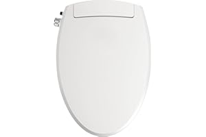 Clirass Bidet Toilet Seat Elongated Bidet Seat with Slow-Close, Non-Electric Bidet seat with Dual Nozzles, Fit Elongated Toilet Seat, Water Pressure Control，Easy to Install