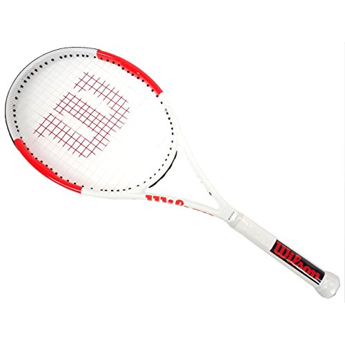 Wilson-Raqueta-de-Tenis-SixOne-Lite-102-Jugadores-intermedios-RojoGris-Tamano-de-empunadura-L2-Unisex-Adulto