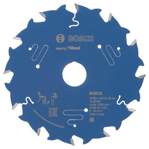 Bosch Accessories 2608644003 EXWOH 12 Tooth Top Precision Circular Saw Blade, 0 V, Blue