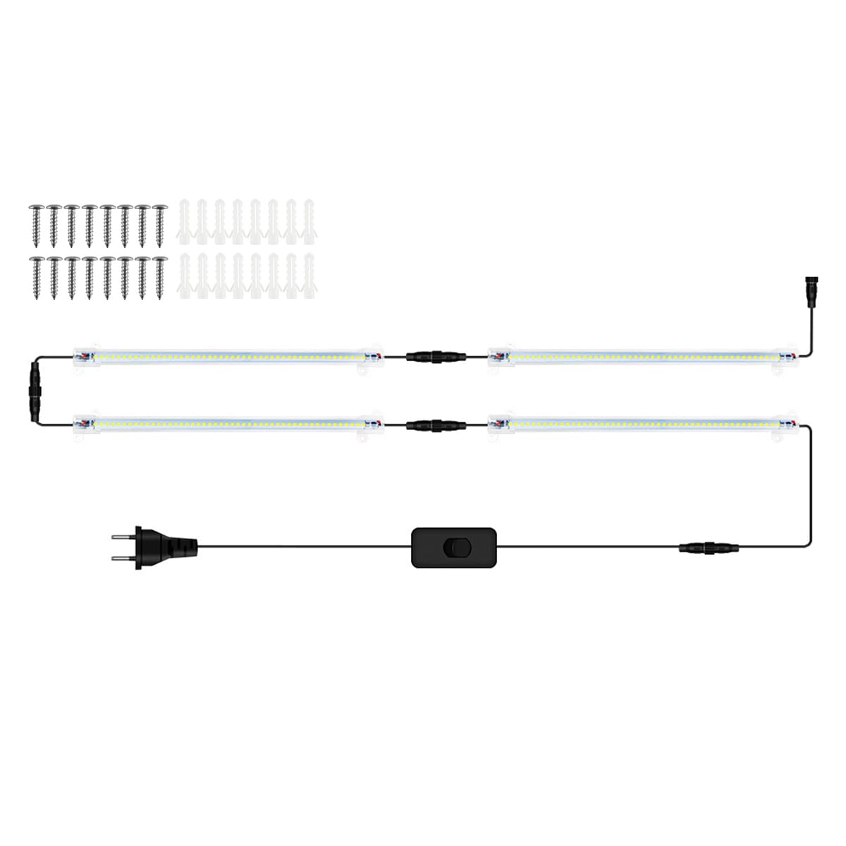 Hsthe Sea Led Grow Light Strip 1 to 4 Plant Light Full Spectrum Led Grow Light for Promoting Plant Growth and Improving Germination and Survival Rates