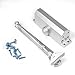 Aluminum Door Closer,99lbs - 132lbs Automatic Adjustable Heavy Duty Auto Door-Closer Self Closing Door Overhead Fire Rated Door Closer for Residential/Commercial Use