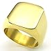 KONOV Mens Stainless Steel Ring, Signet, Size 11