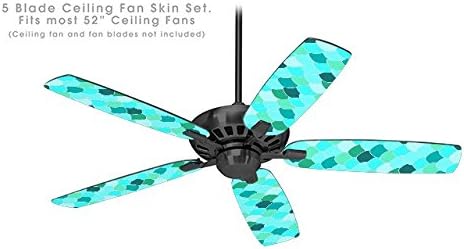 Scales Blue Green Ceiling Fan Skin Kit Fits Most 52 Inch Fans