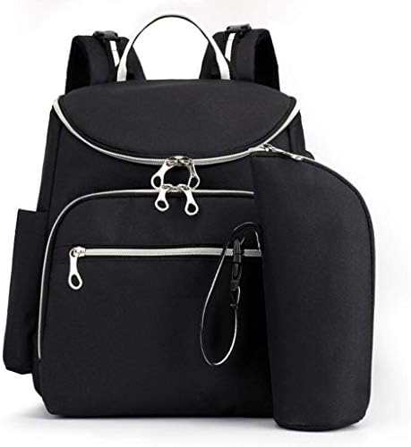 CYDAF Mummy Bag Diaper Change Bag Smart USB Charging Bag Large Capacity Maternal And Child Travel Travel Bag Multi-function Waterproof Bag Changing Bag (color : BLACK, Size : Onesize)