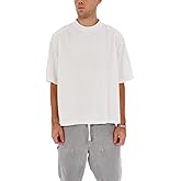 SANCTIONED BLANKS Men's Casual Oversized Heavyweight Drop Shoulder Garment Dye T-Shirt Tee Short Sleeve