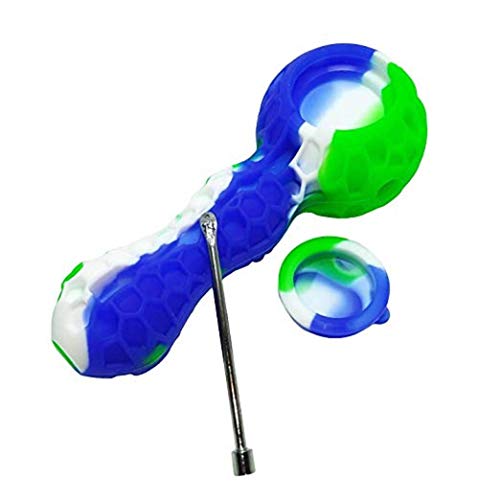 image for KPOAWKD-AODJ Unbreakable Honeycomb Silicone Straw with Clean Cover and