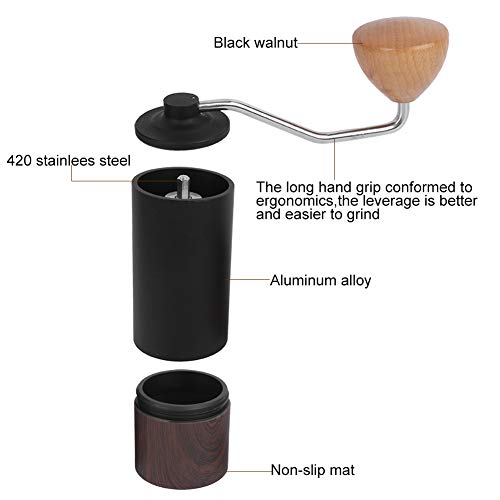 Handschleifmaschine, manuelle Mini-Kaffeemühle, tragbare einstellbare Einstellung für das Mahlen von Kaffee-Kaffee nach… – Bild 5