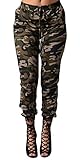 Baifern Women's Casual Camouflage Long Pants Joggers, S