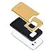 Galaxy S6, Dual-layer Heavy Duty Matte Rugged Protective Cover with Slider ID Credit Card Slot Cash Holder for Samsung Galaxy S6 by Cazle (Gold)